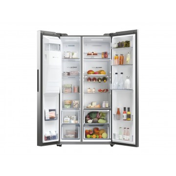 Haier Ψυγείο Ντουλάπα 601lt Total NoFrost Υ177.5xΠ90.5xΒ72.6εκ. Inox HSW59F18EIMM